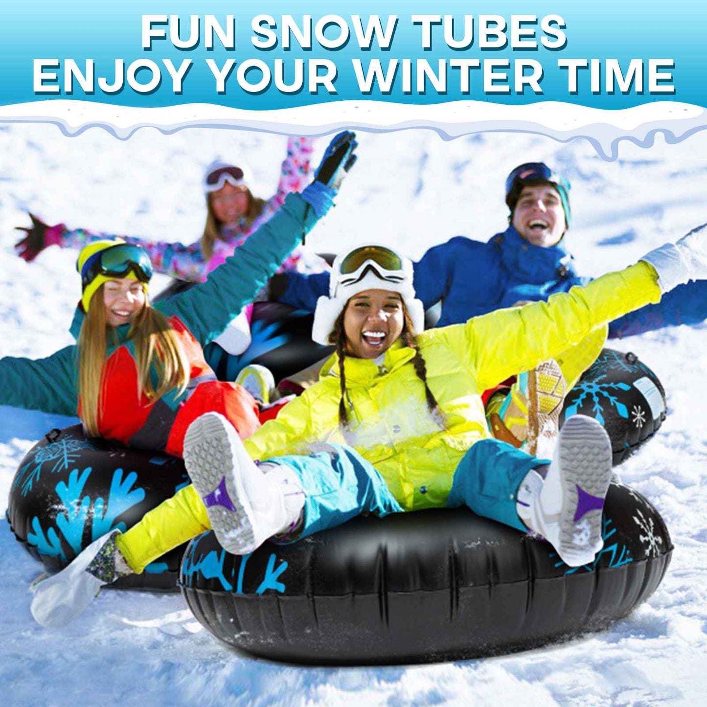 Inflatable Snow Tube High-Quality Durable Winter