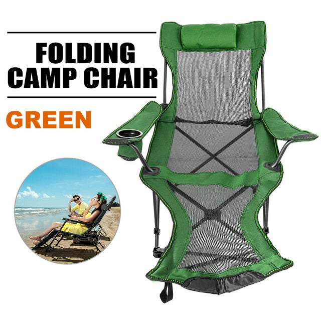 VEVOR Outdoor Folding Camp Chair Backrest With Footrest