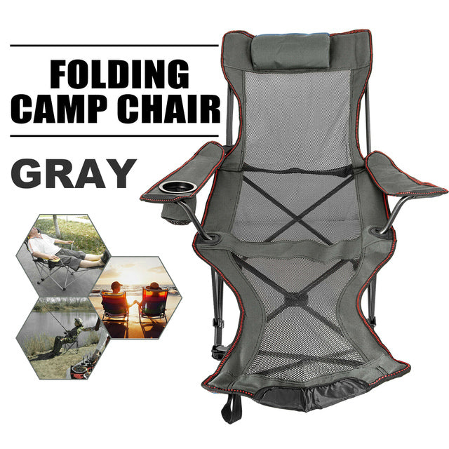 VEVOR Outdoor Folding Camp Chair Backrest With Footrest