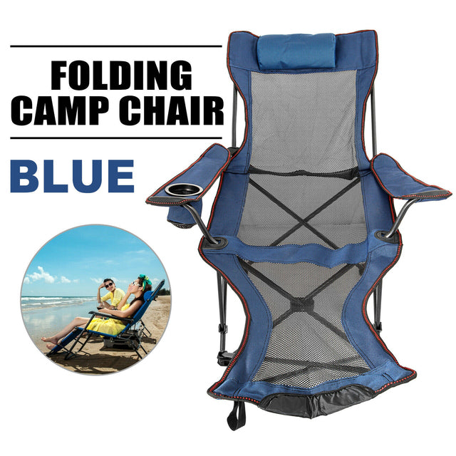 VEVOR Outdoor Folding Camp Chair Backrest With Footrest